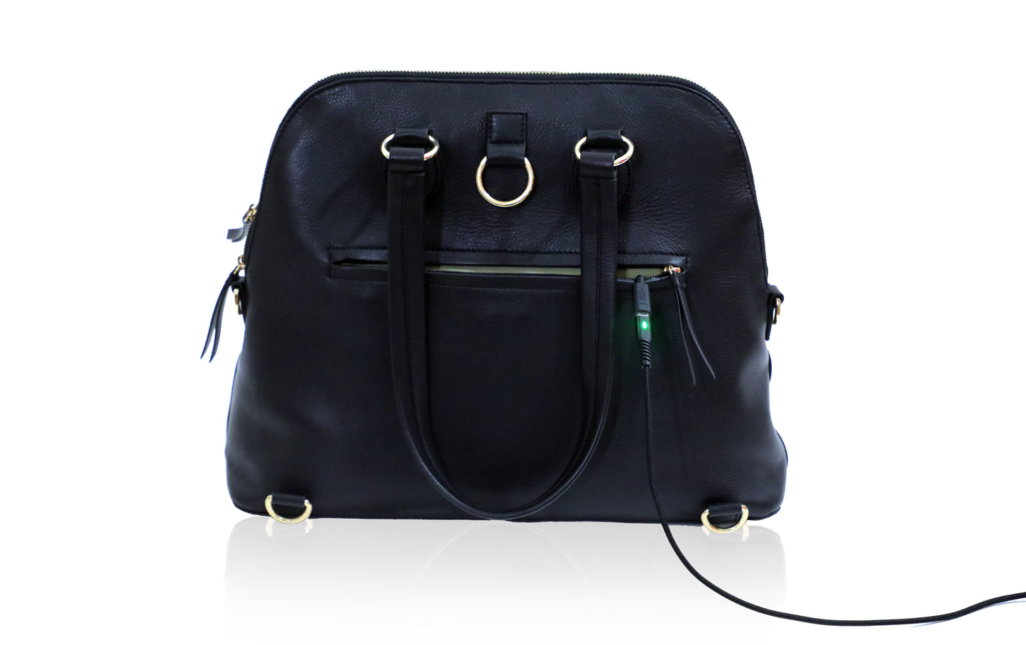 NALPHI Luxury Leather Shoulder & Laptop Bag With Automatic Lights