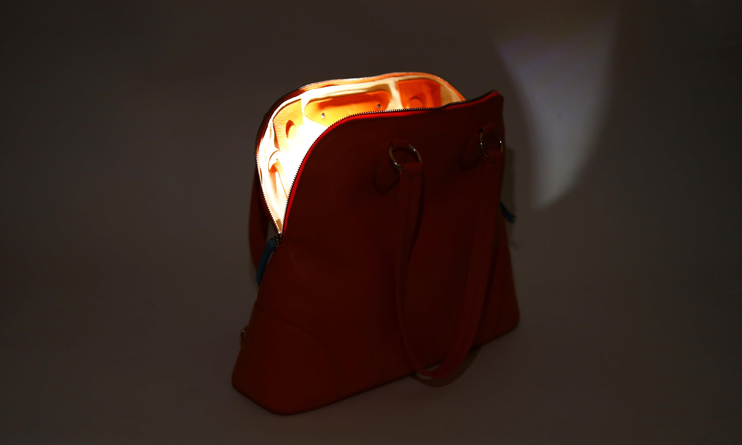 NALPHI Luxury Leather Shoulder Tote & Laptop Bag With Automatic Lights