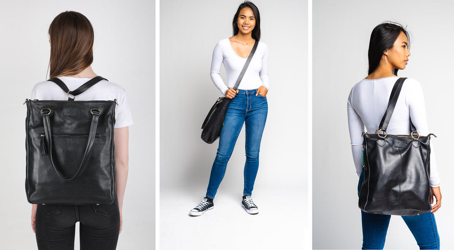 NALPHI Luxury Leather Tote & Laptop Bag With Automatic Lights